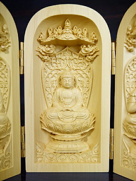 ファミリー・ライフ｜Family-life 黄楊お守り阿弥陀三尊仏