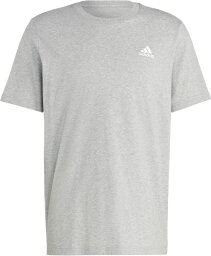 アディダス｜adidas メンズ エッセンシャルズ シングルジャージー スモール刺しゅうロゴ 半袖Tシャツ ミディアムグレーヘザー ECR01 [メンズ /J/XLサイズ]【返品交換不可】