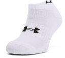 アンダーアーマー|UNDER ARMOUR 男女兼用 UAコア ノーショー ソックス 3足セット UA COTTON NO SHOW SOCKS 3P Whit...