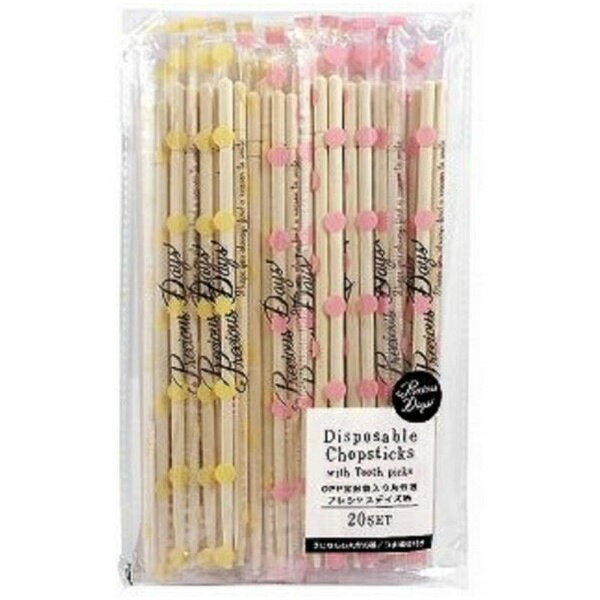 まるき OPP袋入り丸竹箸 20セット プレシャスデイズ柄