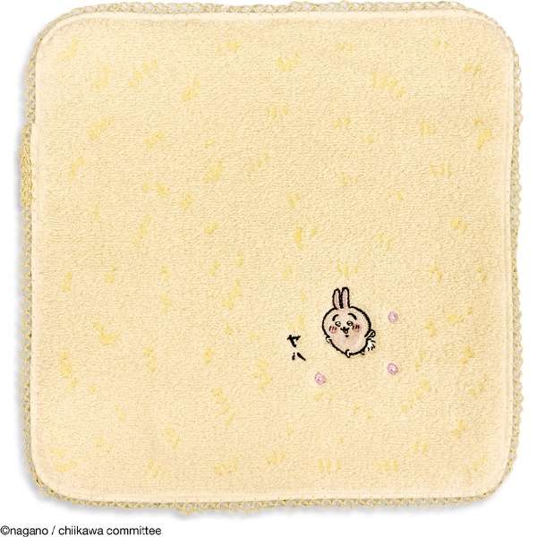 タオル美術館｜Towel Art Museum ちいかわ 草むら タオルハンカチ（約25×25cm） イエロー