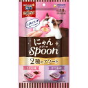ユニチャーム|unicharm 銀のスプーン三ツ星グルメ おやつ にゃんSpoon 2種のアソート まぐろ&かつお味 100g(10g×10本)