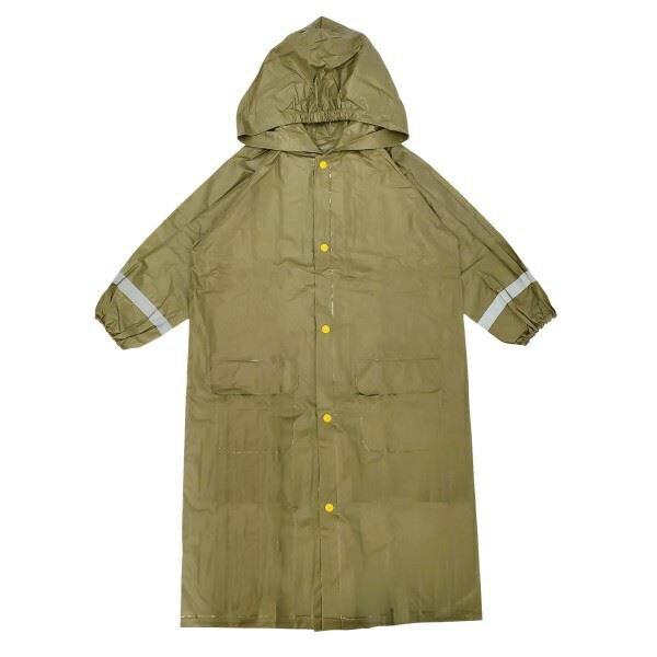 ジップコーポレーション 86316 キッズレインコート カーキ×イエロー 120-140cm