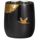 まえじゅう漆器|MAEJYU SHIKKI 8K-521 漆磨二重ダルマカップ かがやき 黒