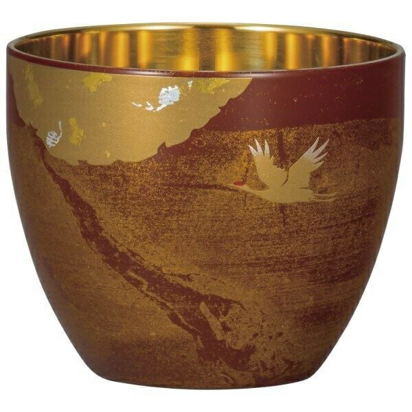 まえじゅう漆器｜MAEJYU SHIKKI 8K-510 漆磨二重ぐい呑み かがやき 白檀 赤