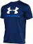 アンダーアーマー｜UNDER ARMOUR メンズ UAテック ビッグロゴ ショートスリーブTシャツ ネイビー 1359132 [メンズ /5XLサイズ]【返品交換不可】