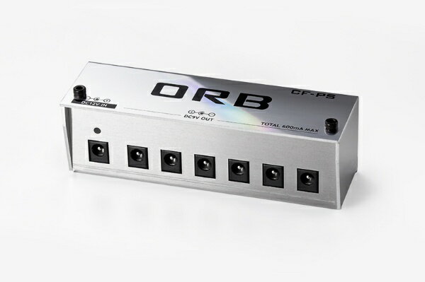 「CF-PS」は、イメージ通りの音楽表現や演奏を実現させる小型軽量パワーサプライです。ORB独自の電源技術により、エフェクトペダル等に適した総合計600mAの負荷供給能力を持つ超低ノイズリニアレギュレーターとなりました。思い描いた理想とする音楽表現や演奏を実現出来るスタイリッシュなパワーサプライです。