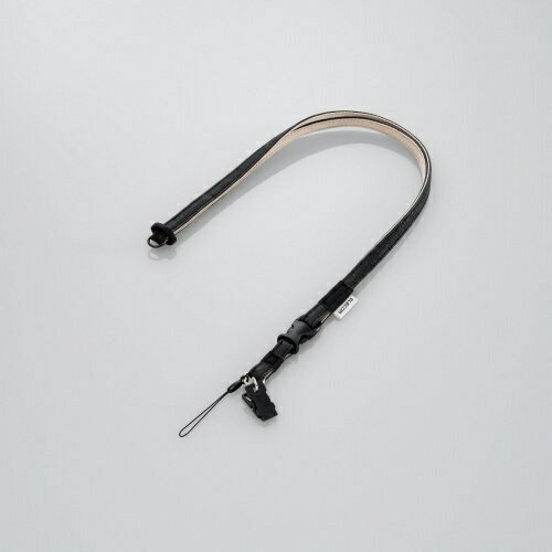 ELECOM｜エレコム 〔ネックストラップ〕　スマートフォン用ストラップ ジョイントパーツ付 （ブラック）　MPA-ST03BK[MPAST03BK]