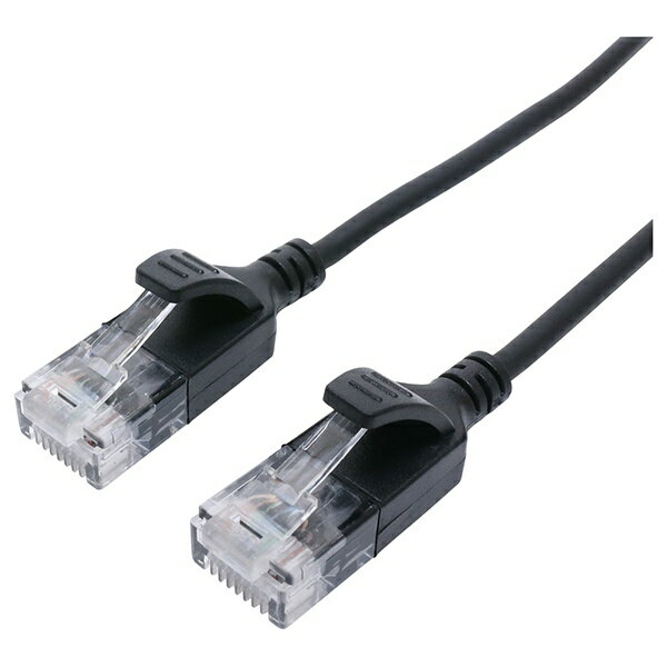 ORIGINAL BASIC｜オリジナルベーシック LANケーブル ブラック OB-L6A1-0150SL-BK [1.5m /カテゴリー6A /スリム]