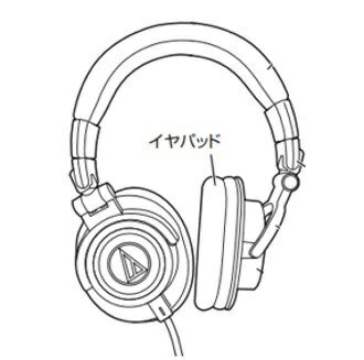 オーディオテクニカ｜audio-technica イヤーパッド 1ペア ブラック HP-M50xBK