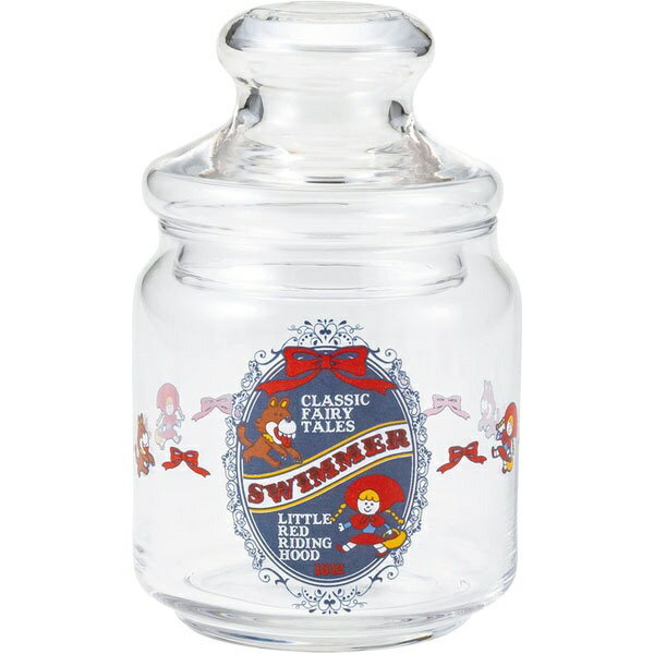 サンアート｜SUN ART SWIMMER ガラス 保存容器 キャニスター 約500ml 赤ずきん