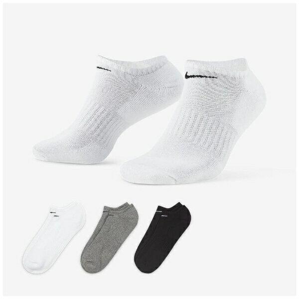 NIKE｜ナイキ 男女兼用 ナイキ エブリデイ クッションド トレーニング ノーショウ ソックス 3足 マルチカラー SX7673 [ユニセックス /23〜25cm]【返品交換不可】