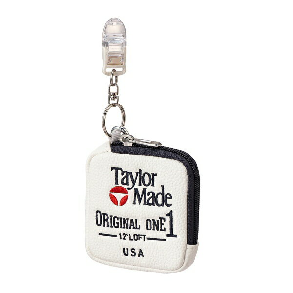 テーラーメイドゴルフ|Taylor Made Golf オリジナルワンポーチ&ホルダー ホワイト×ネイビー×オレンジ TL192