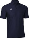 【返品交換不可】 アンダーアーマー｜UNDER ARMOUR 男女兼用 UAチーム アーマー ポロ ボタンダウン Midnight Navy×White 1384777 [ユニセックス /4XLサイズ]