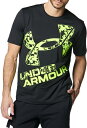 アンダーアーマー｜UNDER ARMOUR メンズ テック XLロゴ ショートスリーブTシャツ Black×High Vis Yellow 1384796 [メンズ /LGサイズ]【返品交換不可】