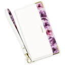 近通|Kintsu AQUOSR8ケース手帳型ブルーミースマホケース Elegante フラワーホワイト BL-AQR8-WH
