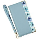 近通|Kintsu AQUOSsense8ケース手帳型ブルーミースマホケースフラワーエレガンテElegante Elegante クラウディブルー BL-AQS...