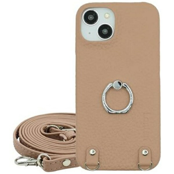 近通｜Kintsu Xperia5IVケースリングスマホショルダーショルダータイプスタンド本革ロンタンLontan Lontan グレイッシュピンク LRS-XP5-4-GP