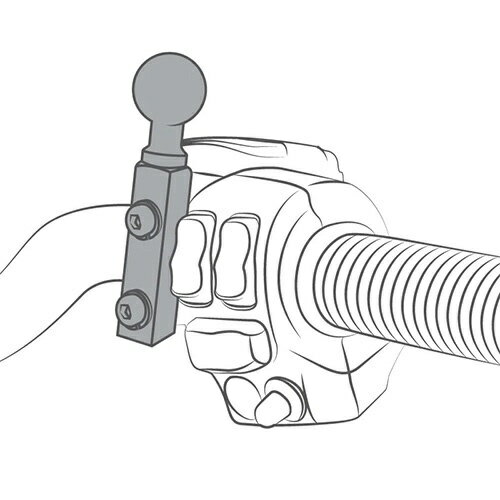 RAMMOUNTS｜ラムマウント マスターシリンダークランプベース(U字ボルト付) φ12.7-31.75mm対応 1インチ RAM MOUNTS