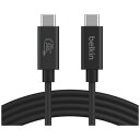 BELKIN｜ベルキン Connect USB4 ケーブル 240W 2M INZ004bt2MBK [USB Power Delivery対応]