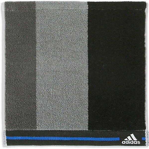 タオル美術館 adidas（アディダス）スリートーン タオルハンカチ（約25×25cm） ブラック