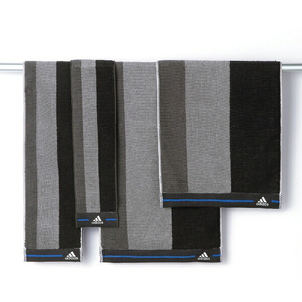 タオル美術館｜Towel Art Museum adidas（アディダス）スリートーン ポケット付マフラータオル（約12×90cm） ブラック