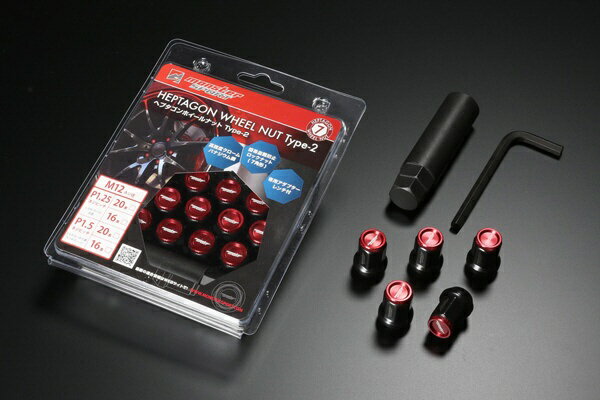 monsterSPORT｜モンスタースポーツ ヘプタゴンホイールナットType-2 ZZTN52-16BK