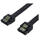 親和産業|Shinwa Sangyo SATA3ケーブル ラッチ付 20cm ブラック SS-SAT20BK-S1