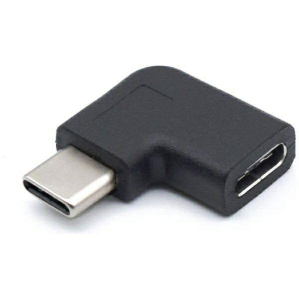 日本トラストテクノロジー｜JTT USB-C延長アダプタ [USB-C オス→メス USB-C /充電 /転送 /USB3.1] 直角L型 TCTC02-BK