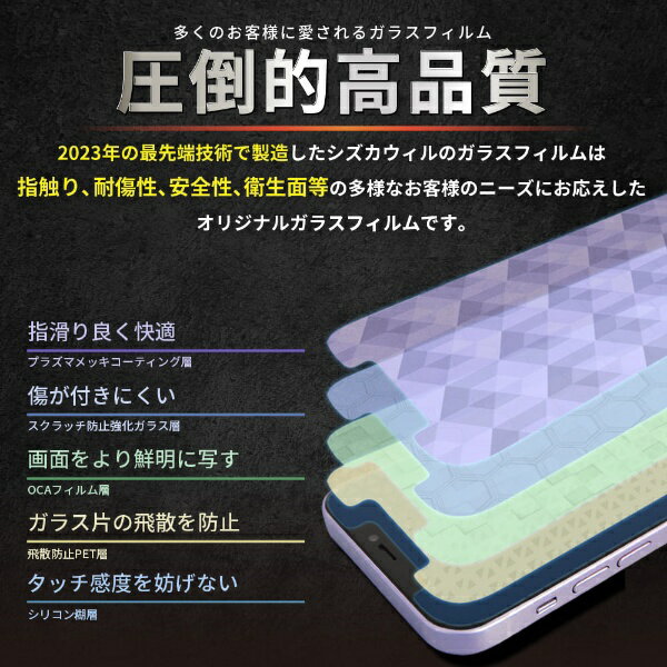 shizukawill｜シズカウィル Google Pixel8a ガラス保護フィルム 9H GOPI8AGL 3