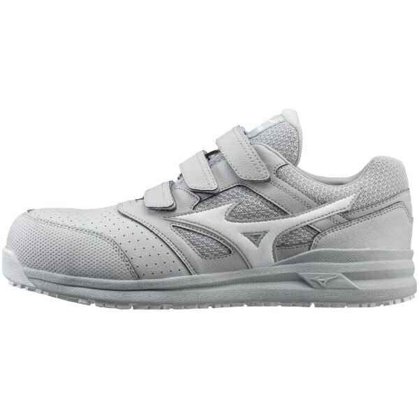 mizuno｜ミズノ 男女兼用 ワーキングシューズ オールマイティ ALMIGHTY LSII 22 L ベルト ローカット ライトグレー×ホワイト F1GA2101 [ユニセックス /24.0cm /幅:3E]