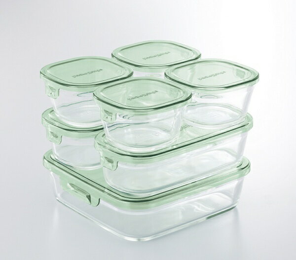 楽天市場】簡単密閉! iwaki(イワキ) 密閉パック&レンジ 角型 9点