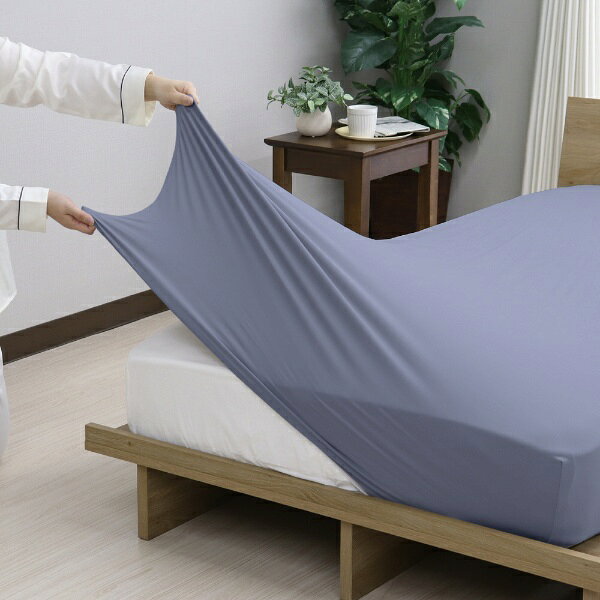 楽天ビック(ビックカメラ×楽天)の大宗｜DAISOU 【シーツ】のびのびフィットシーツ 約85x180x38cm ネイビー 962066/NV [シングルロングサイズ]｜アングル3
