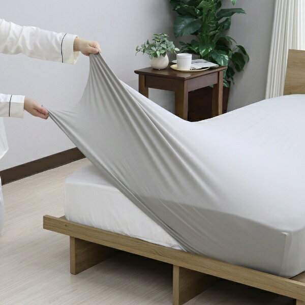 楽天ビック(ビックカメラ×楽天)の大宗｜DAISOU 【シーツ】のびのびフィットシーツ 約85x180x38cm グレー 962069/GY [シングルロングサイズ]｜アングル3