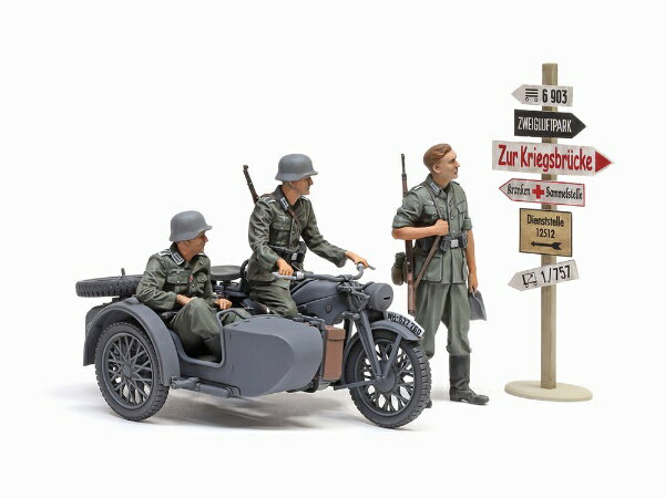 タミヤ｜TAMIYA 1/35 ドイツ軍用サイドカー KS600