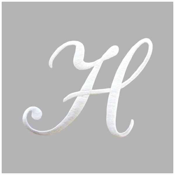 清原|KIYOHARA イニシャルモチーフワッペン 白 H IMW