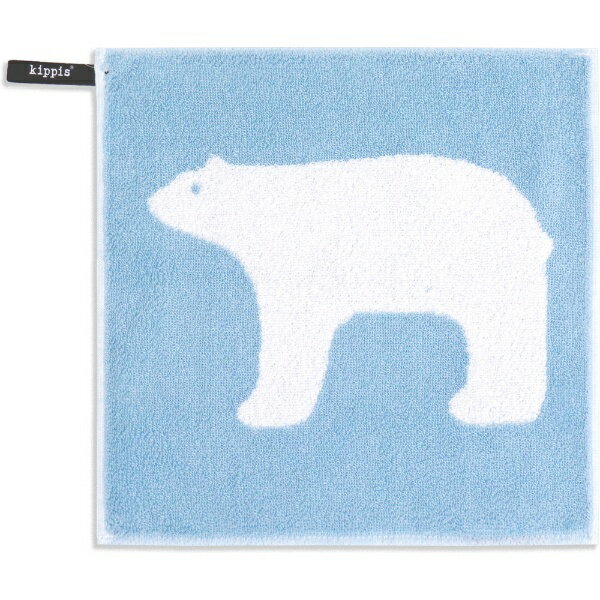 タオル美術館｜Towel Art Museum kippis（キッピス）タオルハンカチ（約25×25cm） くま ブルー