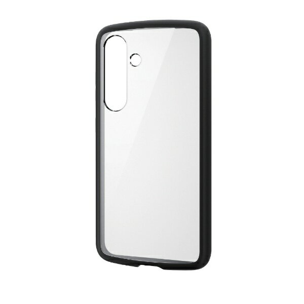 ELECOM | ELECOM Galaxy S24 (SC-51E) 케이스 하이브리드 커버 충격 흡수 경량 얇은 카메라 렌즈 보호 설계 무선 충전 가능 스트랩 홀 부착 스트랩 홀 시트 부착 TOUGH SLIM LITE 블랙 블랙 PM-G241TSLFCBK