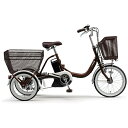 ヤマハ｜YAMAHA 電動アシスト自転車 PAS ワゴン パス ワゴン カカオ PA16W [18（前輪）/16（後輪）インチ /3段変速]2024年モデル【キャンセル・返品不可】 【代金引換配送不可】