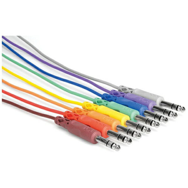 Shielded Cable - HOSA｜ホサ 45cm ステレオフォンオス-ステレオフォンオス パッチケーブル 8本パック CSS-845