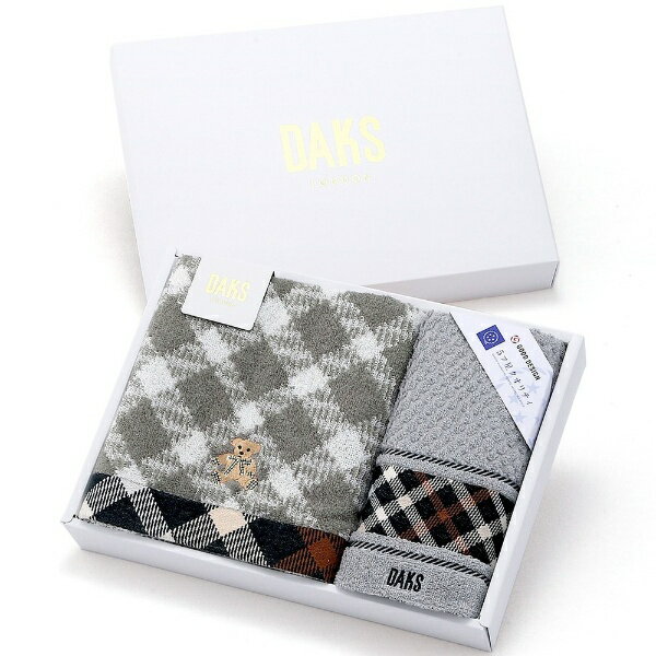 タオル美術館｜Towel Art Museum DAKS（ダックス）ブラックハウスチェックベア タオルギフト（ウォッシ..
