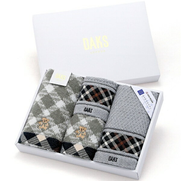 タオル美術館｜Towel Art Museum DAKS（ダックス）ブラックハウスチェックベア タオルギフト（ウォッシ..