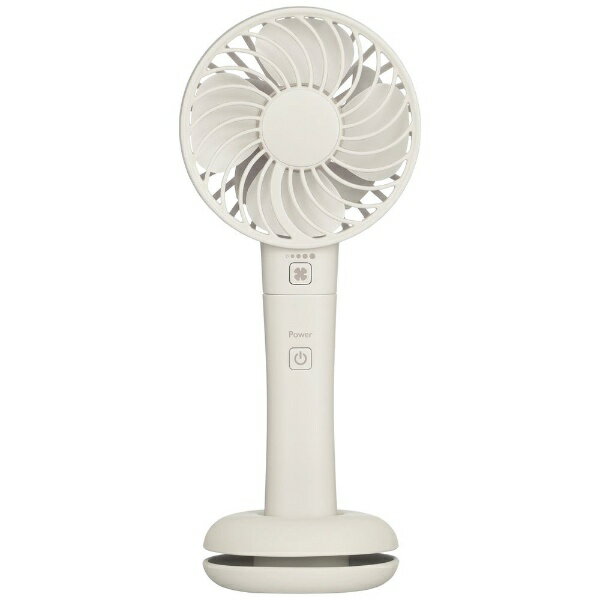 グリーンハウス｜GREEN HOUSE スマホ充電可能手持扇風機 ダブルファン ベージュ GH-FANHHR-BEのサムネイル