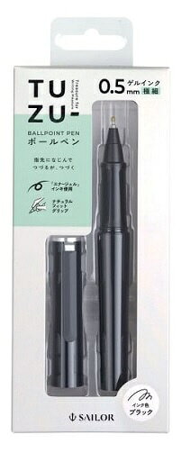 ・方式：キャップ式。・本体仕様：蓋・胴・クリップ：再生PC樹脂、大先：ABS樹脂。・仕様：芯色：ゲルインキブラック、ボール径：0.5mm。