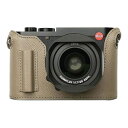 Mr.Stone|ミスターストーン 【受注生産】Mr.Stone LEICA Q3 専用本革ボディケース グリップ付 クラシック ベージュ