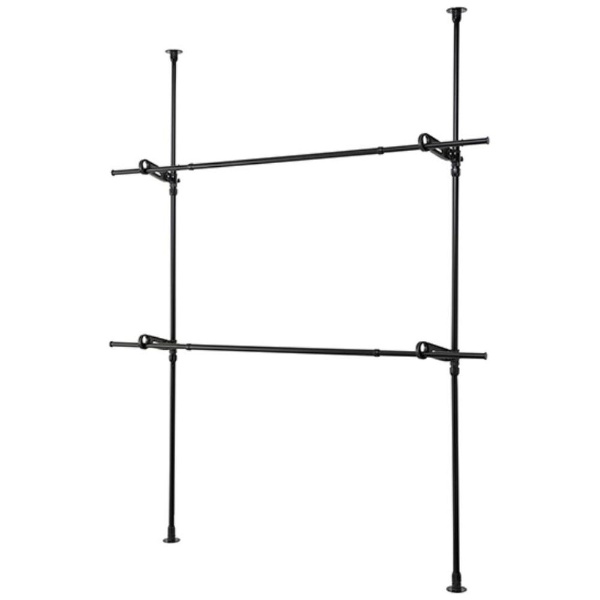 積水樹脂｜Sekisui Jushi 突っ張り 物干し ダブルポール ブラック TWPBK