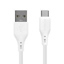 OWLTECH|オウルテック USB Type-A to USB Type-C エコナミクスケーブル バイオマス素材使用 耐屈曲2万回以上 急速充電3A/データ転送 ホワイト OWL-CBECOCA15-WH(2)