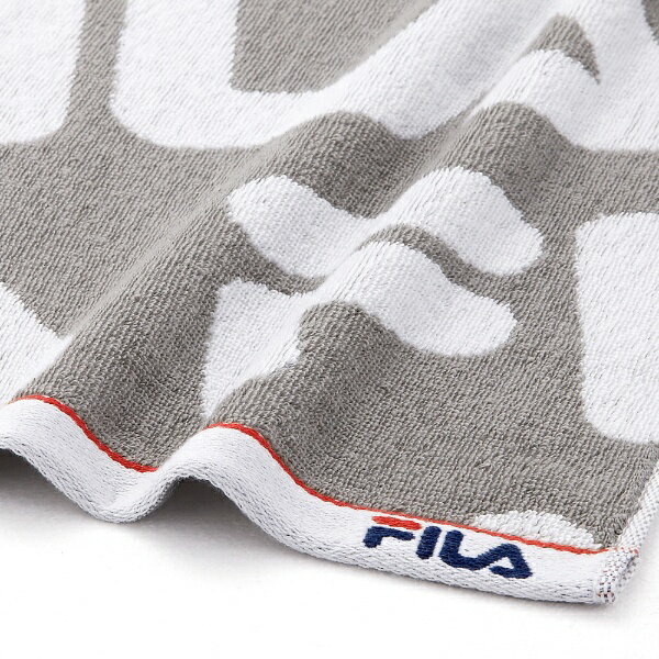 タオル美術館｜Towel Art Museum FILA（フィラ）総柄 ボディタオル（約70×140cm） グレー