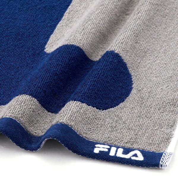 タオル美術館 FILA（フィラ）ワンポイント ボディタオル（約70×140cm） ネイビー