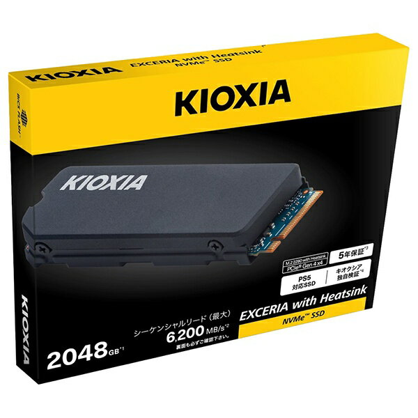 KIOXIA｜キオクシア SSD-CK2.0N4HS/J 内蔵SSD PCI-Express接続 (ヒートシンク付 /PS5対応) [2TB /M.2]